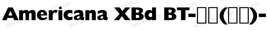 Americana XBd BT-普通(西方)字体转换